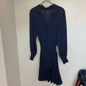 White House Black Market Deep Blue Long Sleeve Dress